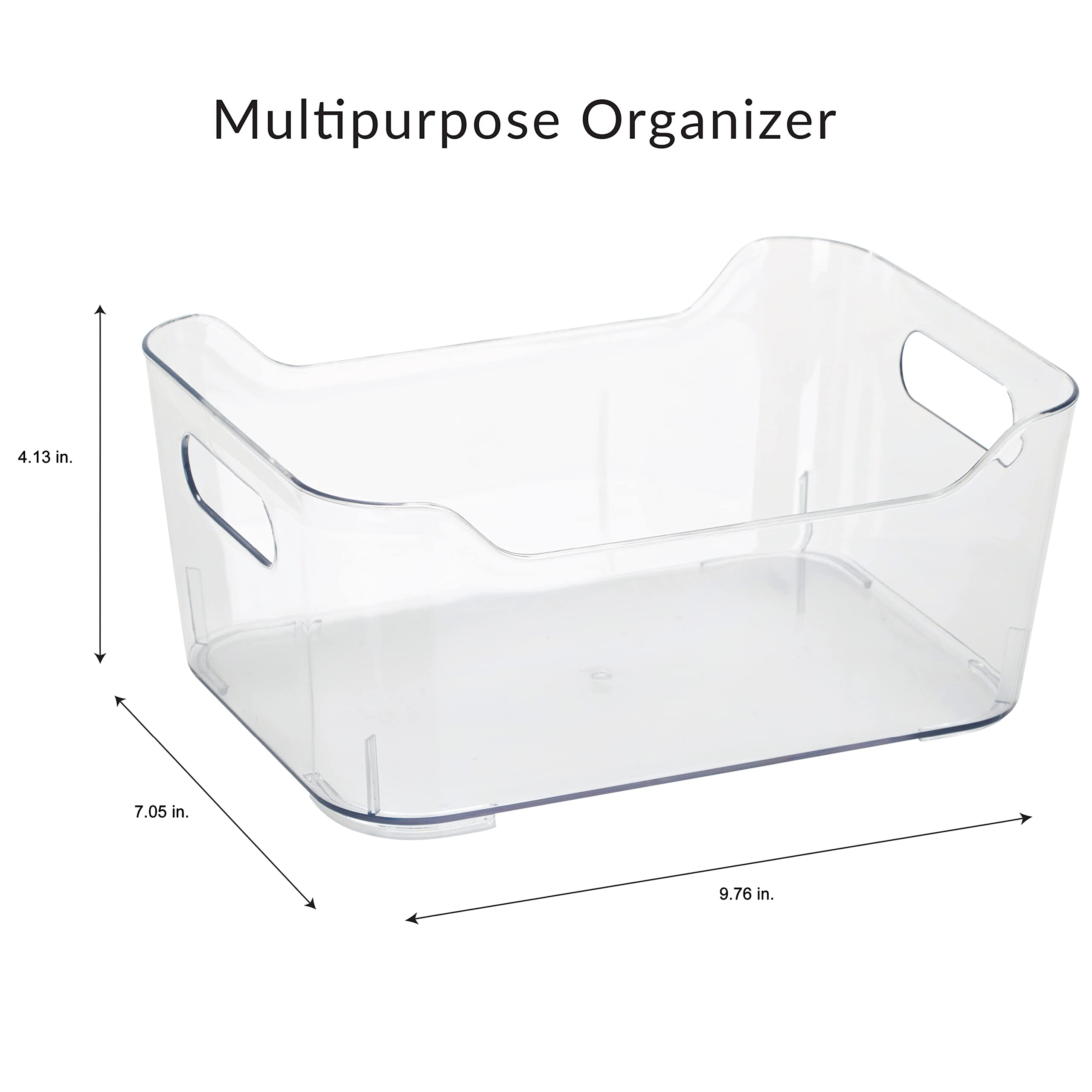 Simplify 2 Pack Medium, Super Clear Storage Tote Bin