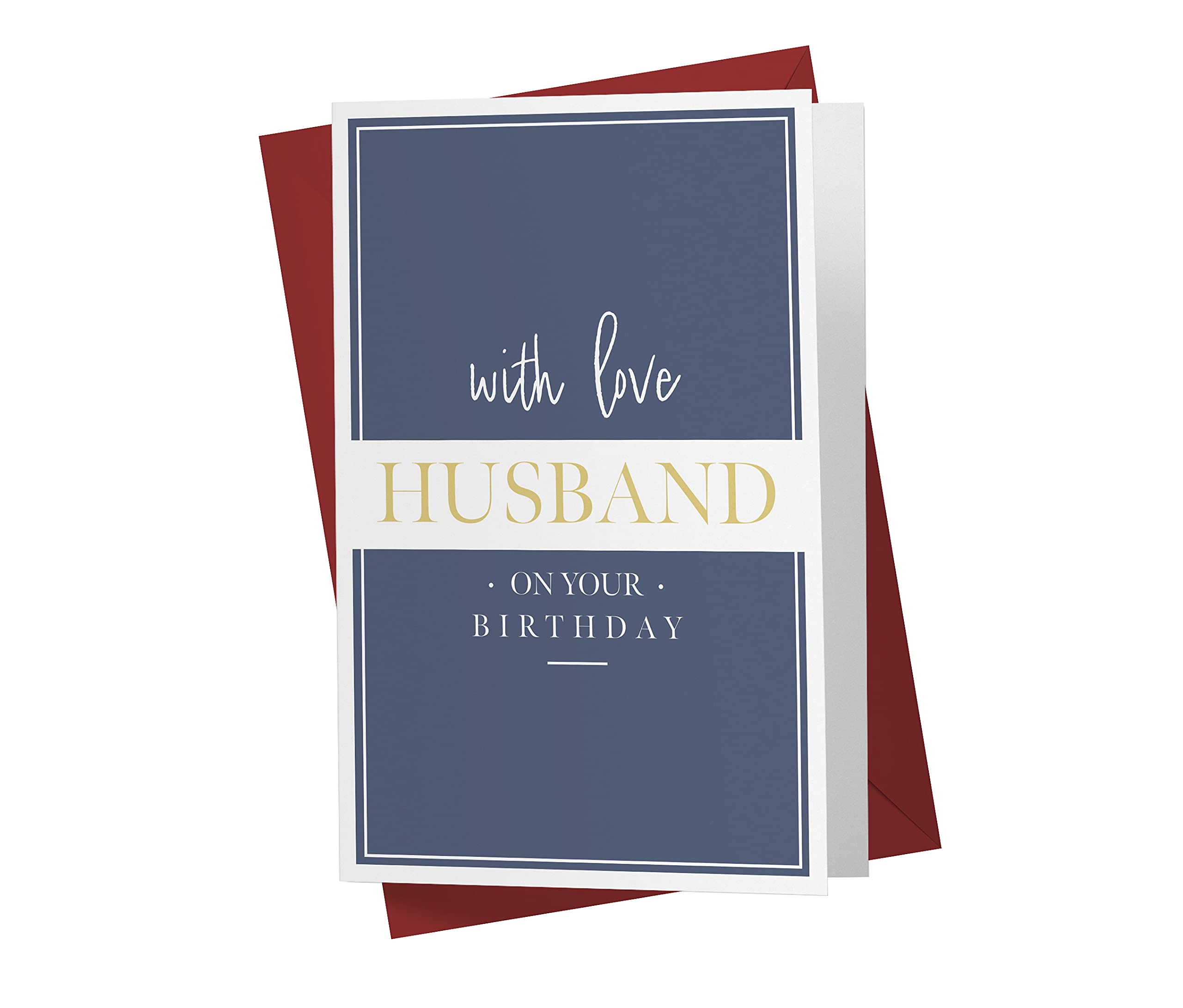 Sweet Birthday Card for Husband, Large 5.5 x 8.5 Romantic Birthday Card for Him, Husband Birthday Card, Happy Birthday Card for Husband from Wife, Karto with Love Husband