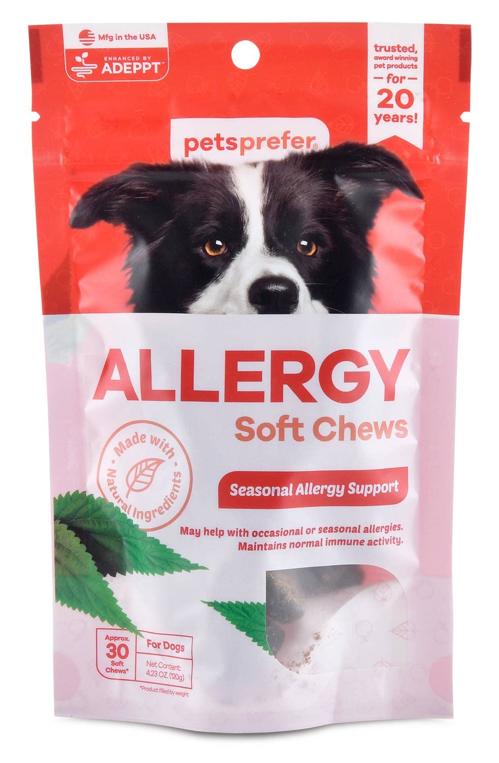 PetsPrefer Allergy Soft Chews for Dogs - with Licorice Root - Nettle Leaf & Apple Cider Vinegar - Anti Itch for Dogs -Allergy and Immune Chews for Dogs