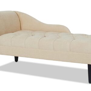 Jennifer Taylor Home Harrison Tufted Roll Arm Lorilee Lounge, Beige Chenille