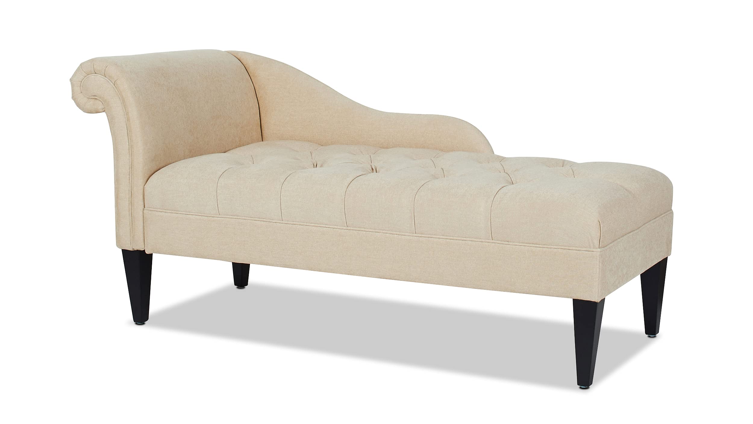 Jennifer Taylor Home Harrison Tufted Roll Arm Lorilee Lounge, Beige Chenille