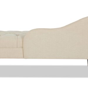 Jennifer Taylor Home Harrison Tufted Roll Arm Lorilee Lounge, Beige Chenille