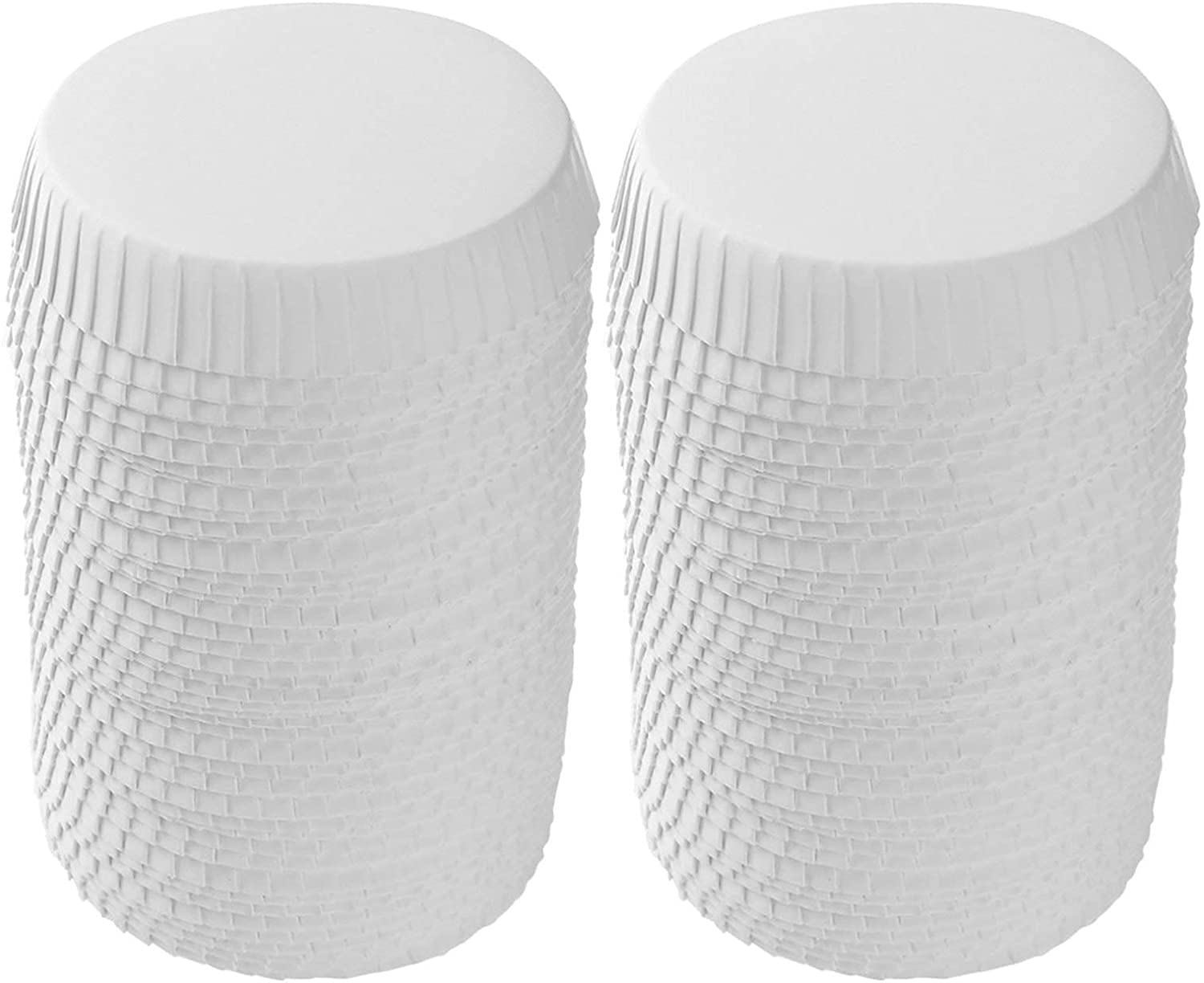 KISSHAKE 100 PCS Disposable Paper Cup Cover Hot Cup Lid Recycled Drinking Lid Coffee Cup Cover for Cafe Hotel KTV Bars, Paper Covers for Glassware, 3.35 Inches Diameter White Paper Cup Lids