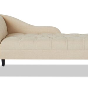 Jennifer Taylor Home Harrison Tufted Roll Arm Lorilee Lounge, Beige Chenille