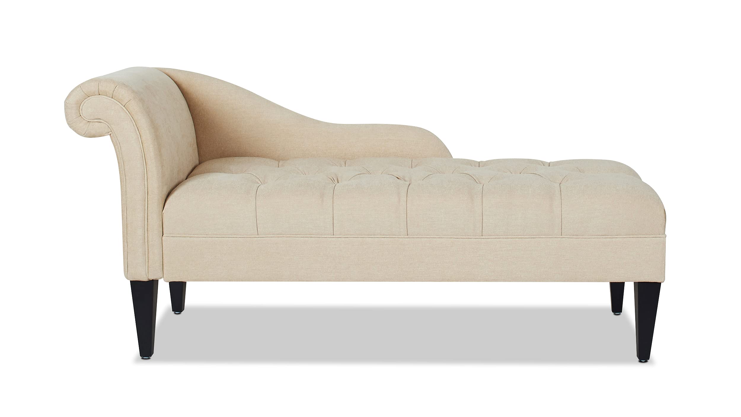 Jennifer Taylor Home Harrison Tufted Roll Arm Lorilee Lounge, Beige Chenille