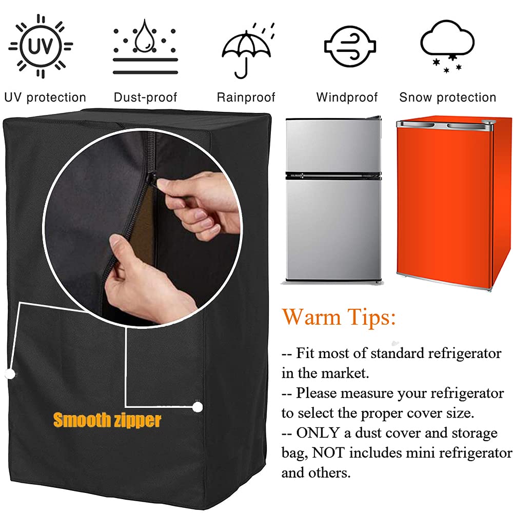 UCARE Refrigerators Freezers Dust Cover Compatible with RCA RFR322-B RFR322 3.2 Cu Ft Single Door Mini Fridge, 420D Oxford Fabric Waterproof Dustproof Refrigerator Covers