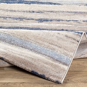 Artistic Weavers Robin Modern Striped Area Rug,7'10" Square,Ivory