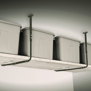 HyLoft 80844-10 34 in. x 26 in. Adjustable Garage Ceiling Mount Storage Rack Kit - Hammertone