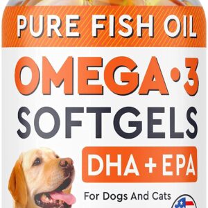 32oz Salmon Oil Omega 3 + Omega 3 Fish Oil Pills for Dogs Bundle - Joint Health - Allergy Relief - Itch Relief, Shedding - Skin and Coat Supplement - Omega 3 6 9 - EPA & DHA Fatty Acids - USA