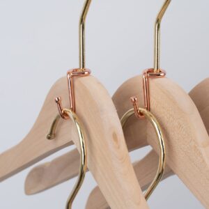 Koobay Clothes Hanger 36Pcs Connector Hooks Stable Hanger Rose Gold Metal Outfit Hangers Extender Clips Mini Cascading Hanger Hooks