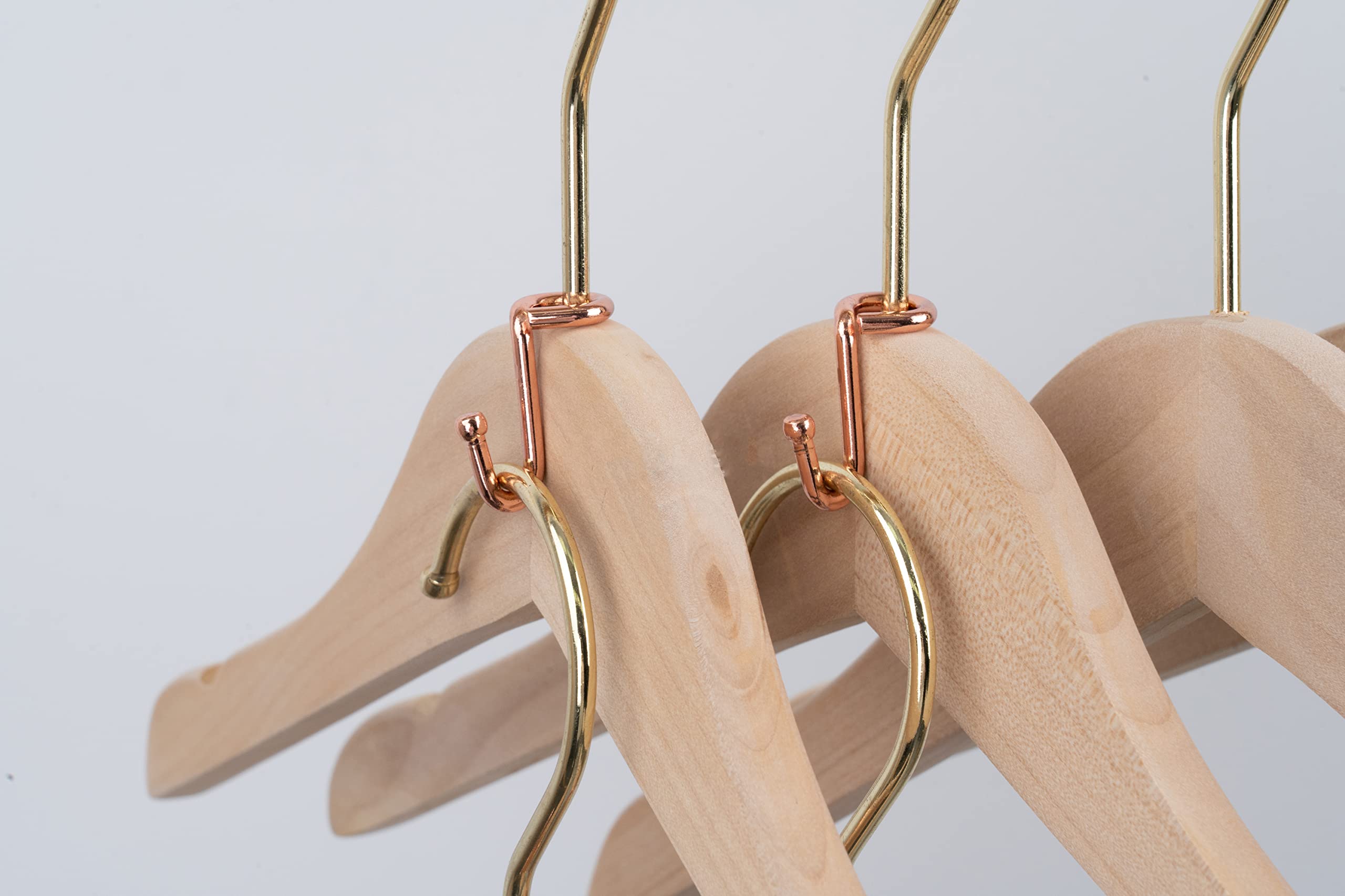 Koobay Clothes Hanger 36Pcs Connector Hooks Stable Hanger Rose Gold Metal Outfit Hangers Extender Clips Mini Cascading Hanger Hooks