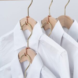 Koobay Clothes Hanger 36Pcs Connector Hooks Stable Hanger Rose Gold Metal Outfit Hangers Extender Clips Mini Cascading Hanger Hooks