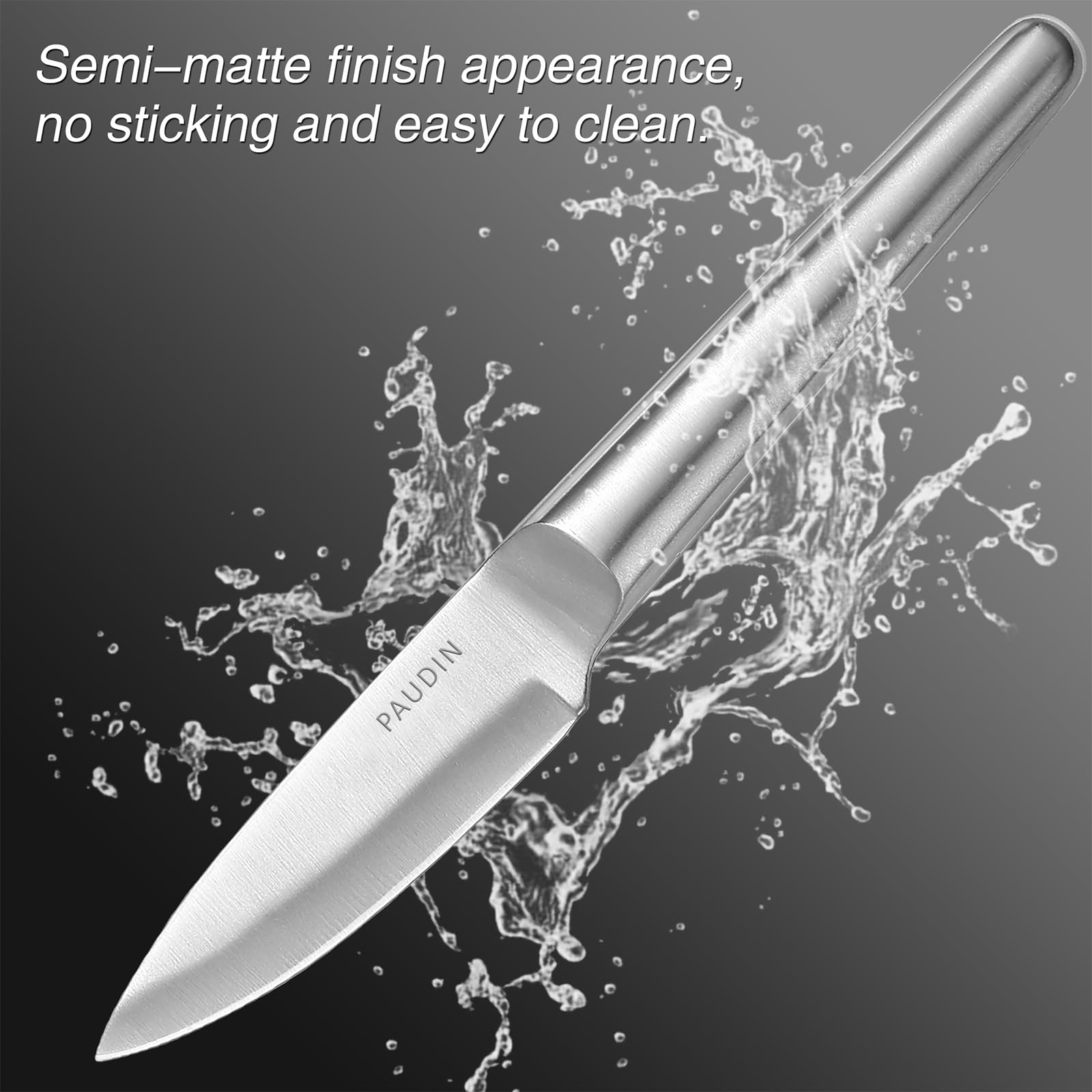 PAUDIN Paring Knife, 3.5 Inch High Carbon German Stainless Steel Kitchen Knife, Super Sharp Fruit Knife with Ergonomic Hollow Handle, for Peeling, Trimming, and Garnishing Fruit and Vegetable