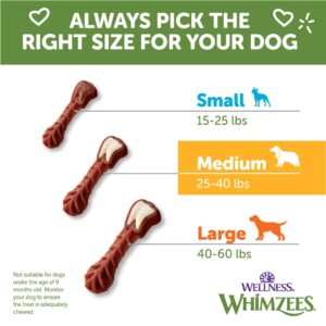 WHIMZEES by Wellness Value Box Natural Dental Chews for Dogs – Clean Teeth, Freshen Breath, Reduce Plaque & Tartar, Medium Breed 44 Count