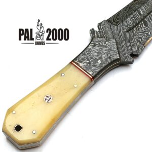 DAG-9275 Custom Handmade Damascus Steel Hunting Dagger Fixed Blade Knife with Sheath