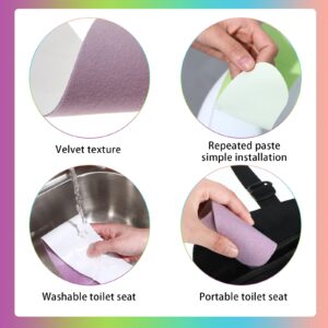 8 Pairs Bathroom Warmer Toilet Seat Cover Pads Washable and Reusable Toilet Seat Cushion Pad Toilet Seat Warmer Cover Bathroom Upgraded Warmer Cushion for Winter Bathroom Toilet, 4 Colors