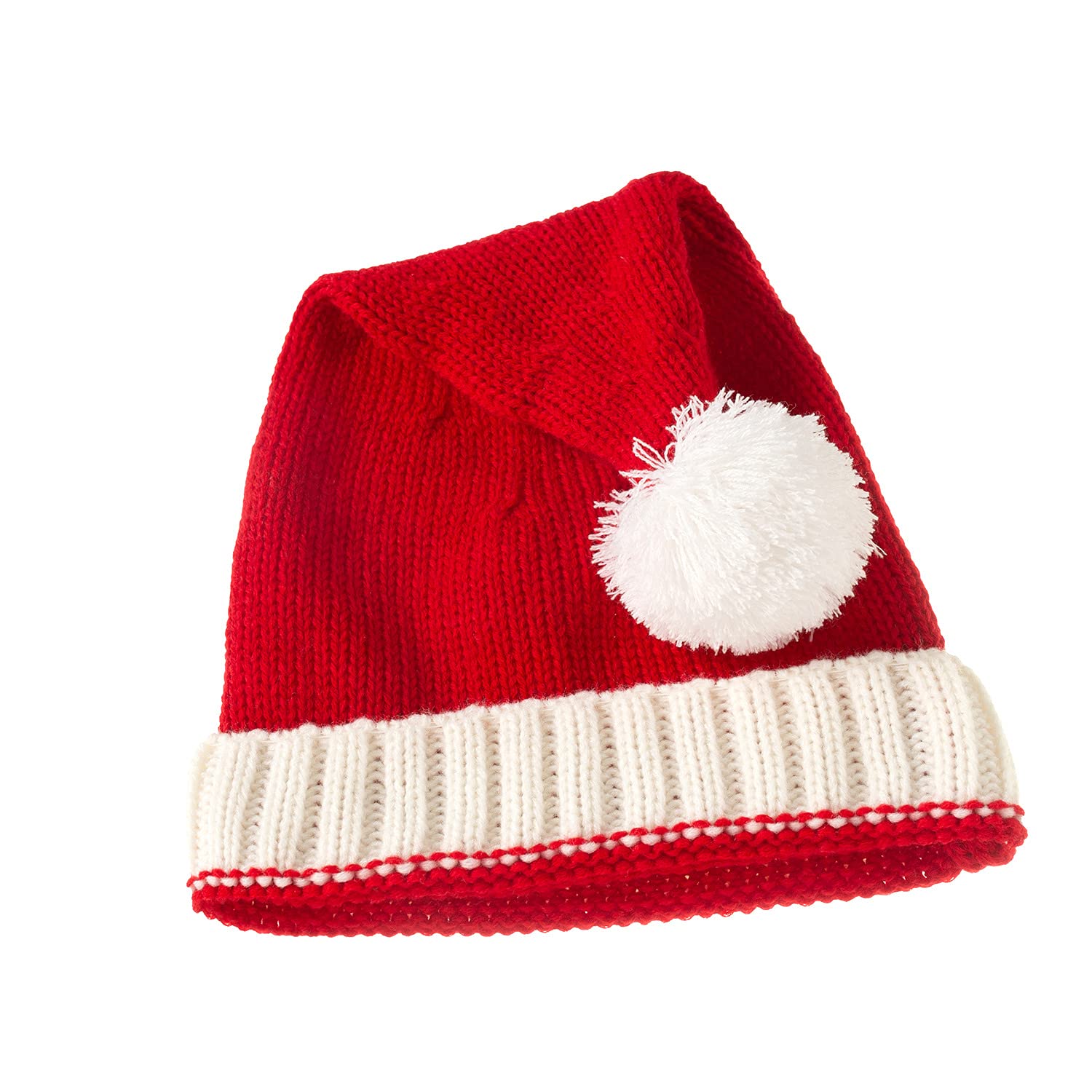 Christmas Hat for Kids, Santa Hat Winter Hat for Baby Slouchy Beanie Windproof Warm Knit Christmas Decoration Cap Red