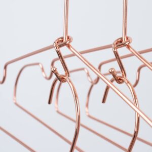 Koobay Clothes Hanger 36Pcs Connector Hooks Stable Hanger Rose Gold Metal Outfit Hangers Extender Clips Mini Cascading Hanger Hooks