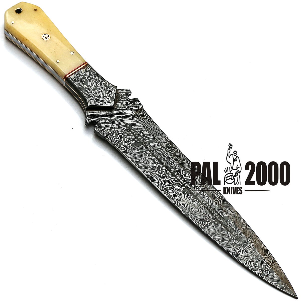 DAG-9275 Custom Handmade Damascus Steel Hunting Dagger Fixed Blade Knife with Sheath