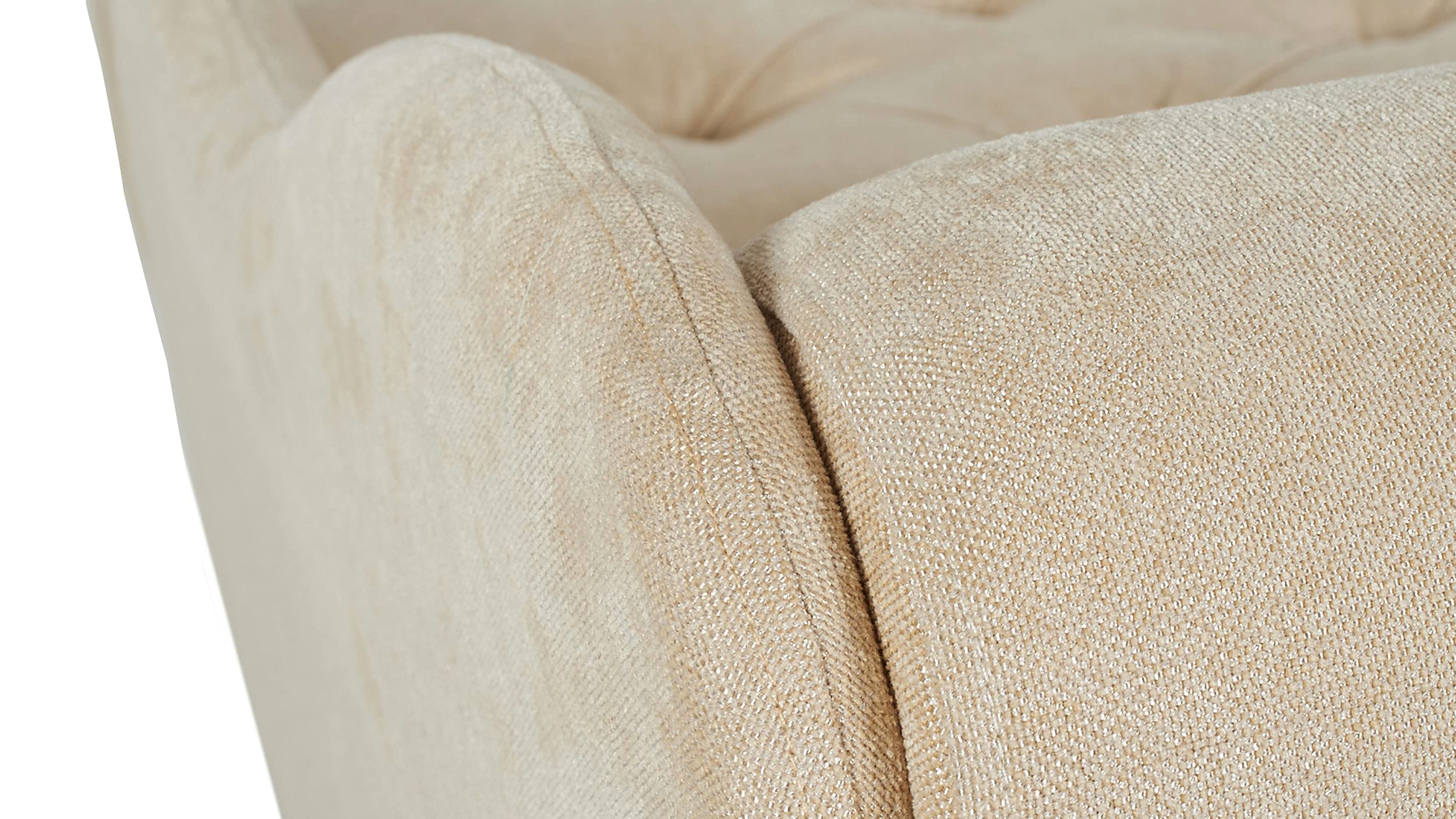 Jennifer Taylor Home Harrison Tufted Roll Arm Lorilee Lounge, Beige Chenille