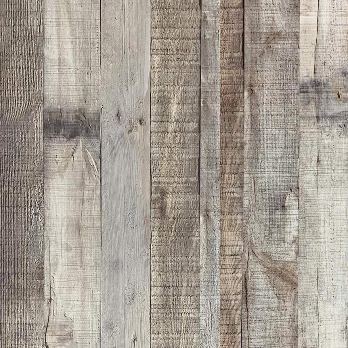 Qianglive Vintage Wood Wallpaper Rustic Wood Wallpaper Stick and Peel Self Adhesive Distressed Wood Look Wallpaper Vinyl Shelf Home Wood Panel Wall Paper Covering Film 17.3"× 120"