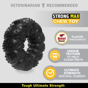 Nylabone Strong Max Chew Braided Ring Chew Toy for Dogs, Beef, Medium/Wolf - Up to 35 lbs. (1 Count)