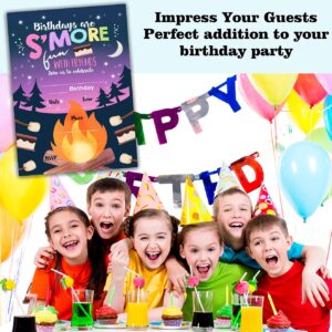 Nopoben Birthday Party Invitation Cards, Camping S'mores Bonfire Birthday Party Celebration, Bithday Are S'more With Friends Party Supplies, Favors, 20 Cards With 20 Envelopes – (C03)