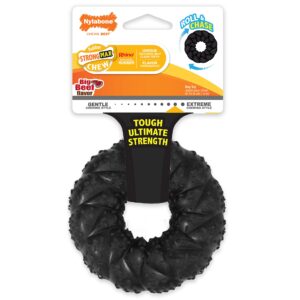 Nylabone Strong Max Chew Braided Ring Chew Toy for Dogs, Beef, Medium/Wolf - Up to 35 lbs. (1 Count)