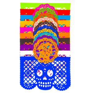 super value depot dia de muertos / day of the dead, 30 frontales and 10 small round placemats, altar de ofrendas decoration, tissue mexican papel picado.