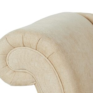 Jennifer Taylor Home Harrison Tufted Roll Arm Lorilee Lounge, Beige Chenille