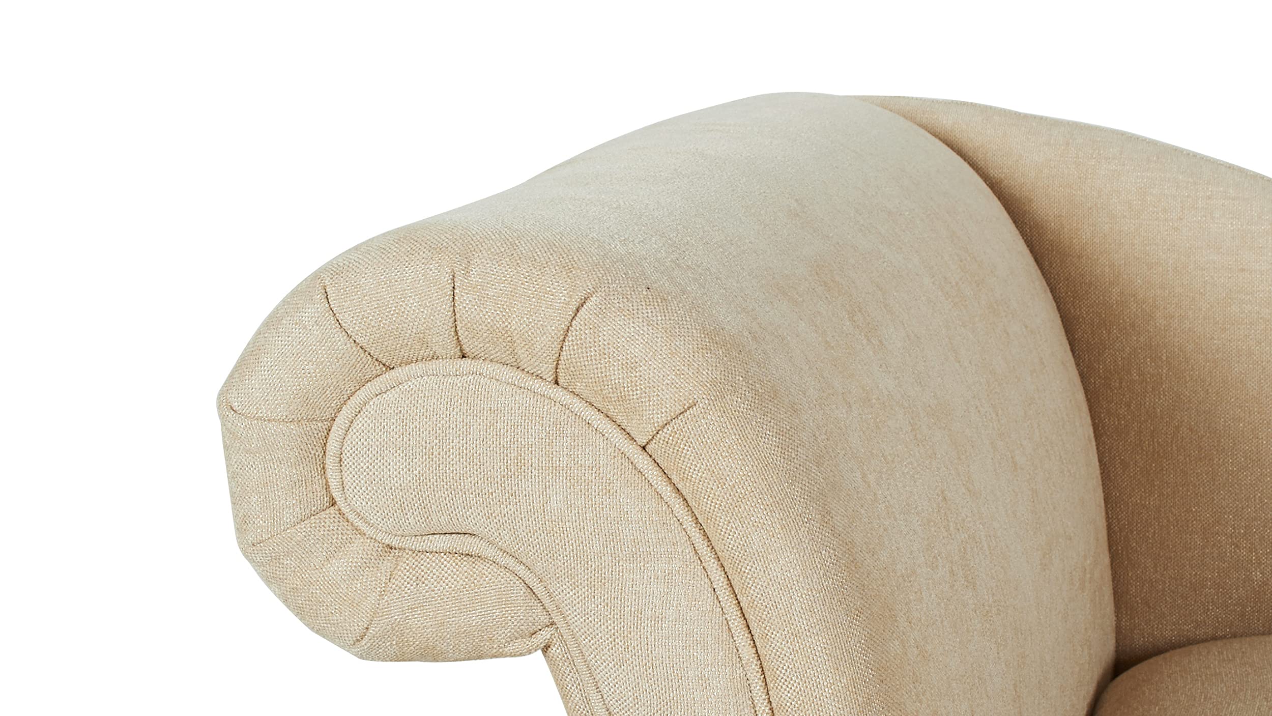 Jennifer Taylor Home Harrison Tufted Roll Arm Lorilee Lounge, Beige Chenille