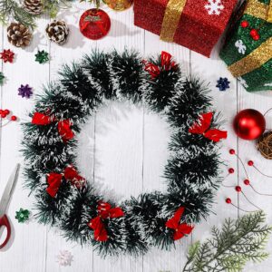 Dilunave 19.7 Feet Christmas Tinsel Garland Artificial Christmas Garland Xmas Metallic Twist Hanging Garland Fireplace Mantel Wreath Decor for Staircase Railing Indoor Outdoor Ornaments