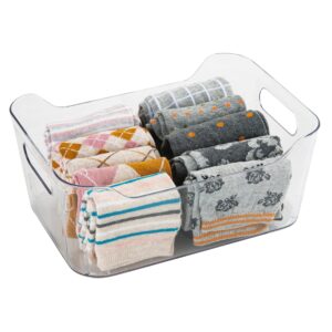 Simplify 2 Pack Medium, Super Clear Storage Tote Bin