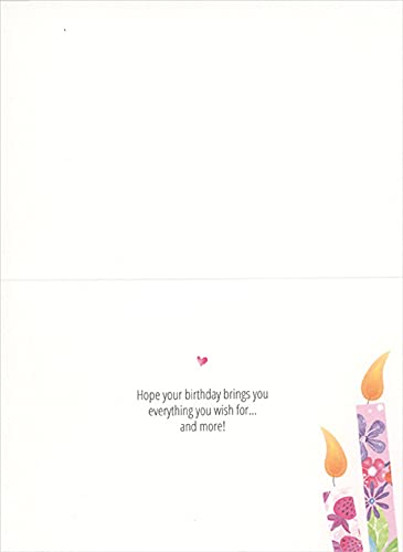 Pictura Make A Wish : Floral Decorated Candles Birthday Card