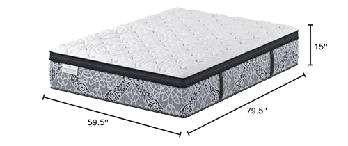 Kingsdown Firm Euro Pillow Top Hybrid Queen Mattress Cooling Gel Memory Foam Layer Multi-Layered Motion Isolation Cool Sleep Quilted Top Luxury Mattresses, 15-inch, Passions Engleson