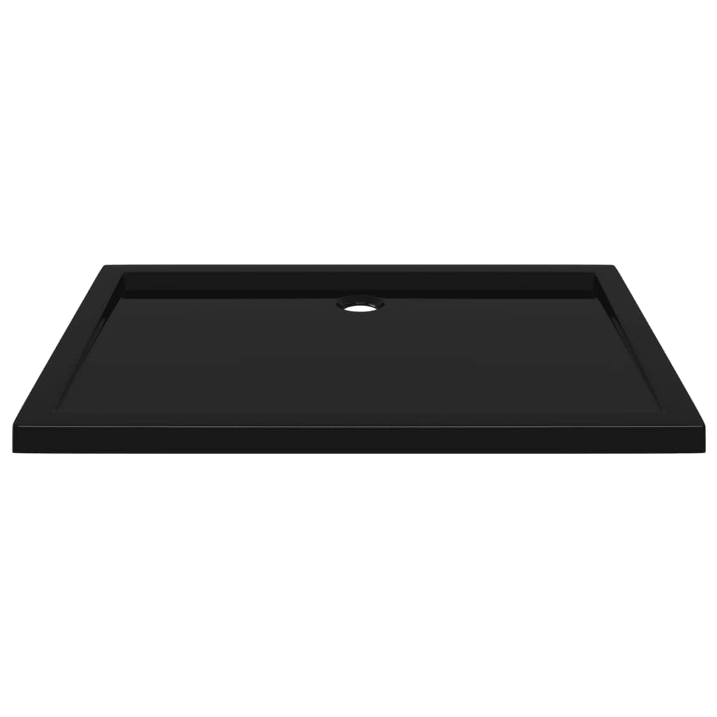 vidaXL Shower Base Tray, Bathroom Tray, Low Threshold Shower Pan, Slip-Resistant, Easy to Clean & Assemble, Reinforced ABS, 27,6" x39,4 x1,6, Black