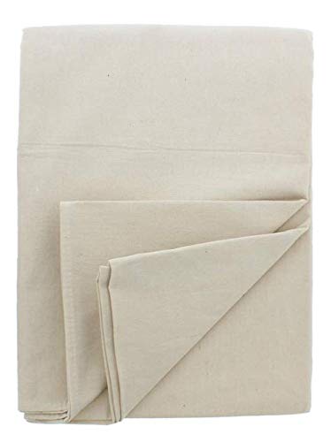 Premium Cotton Canvas Drop Cloth - 8 oz, 4x5 ft - Perfect for Painting, Furniture & Floor Protection 4x5 (4x5)