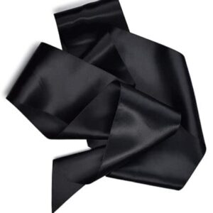 Genérico CoolerthingsDG, 4 Pieces Black Satin Sashes Plain Sashes Party Accessory for Graduation Wedding Party Satin Sashes Pageant(Black) Make Your Own Sash