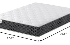 Kingsdown Cushion Firm Innerspring Mattress Twin XL, Cooling Gel Foam Layer Multi-Layered Comfort Cool Sleep Quilted Top Luxury Mattresses 12-Inch, Prime Owington