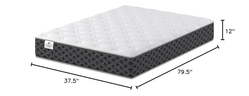 Kingsdown Cushion Firm Innerspring Mattress Twin XL, Cooling Gel Foam Layer Multi-Layered Comfort Cool Sleep Quilted Top Luxury Mattresses 12-Inch, Prime Owington