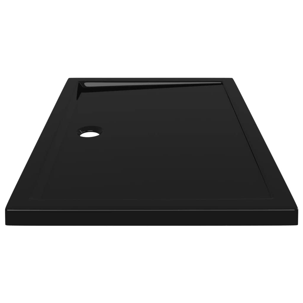 vidaXL Shower Base Tray, Bathroom Tray, Low Threshold Shower Pan, Slip-Resistant, Easy to Clean & Assemble, Reinforced ABS, 27,6" x39,4 x1,6, Black