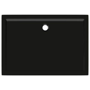 vidaXL Shower Base Tray, Bathroom Tray, Low Threshold Shower Pan, Slip-Resistant, Easy to Clean & Assemble, Reinforced ABS, 27,6" x39,4 x1,6, Black