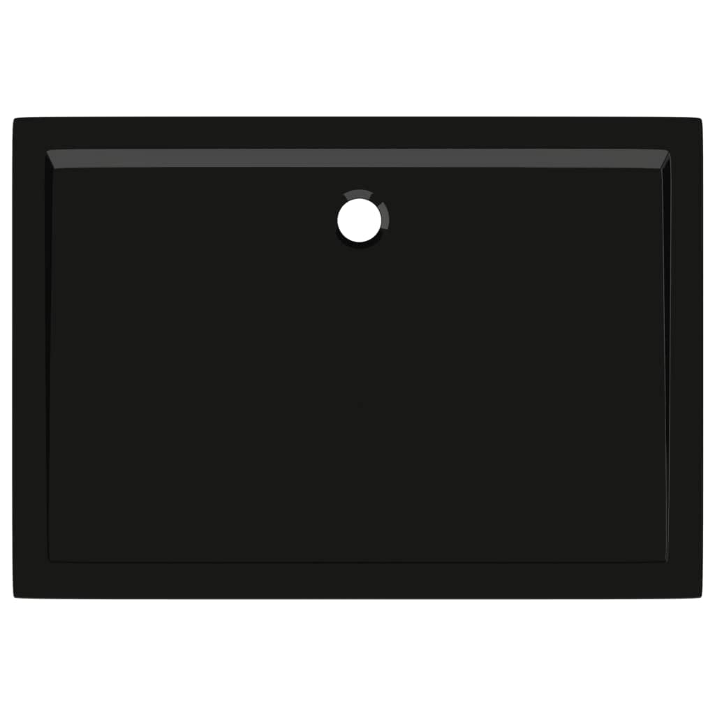 vidaXL Shower Base Tray, Bathroom Tray, Low Threshold Shower Pan, Slip-Resistant, Easy to Clean & Assemble, Reinforced ABS, 27,6" x39,4 x1,6, Black