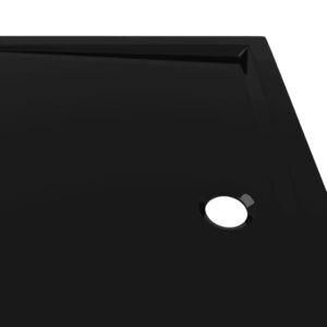 vidaXL Shower Base Tray, Bathroom Tray, Low Threshold Shower Pan, Slip-Resistant, Easy to Clean & Assemble, Reinforced ABS, 27,6" x39,4 x1,6, Black