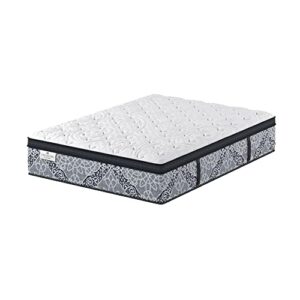 Kingsdown Firm Euro Pillow Top Hybrid Queen Mattress Cooling Gel Memory Foam Layer Multi-Layered Motion Isolation Cool Sleep Quilted Top Luxury Mattresses, 15-inch, Passions Engleson