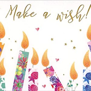 Pictura Make A Wish : Floral Decorated Candles Birthday Card