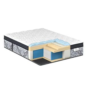 Kingsdown Passions Kelbrooke 16" Ultra Plush Euro Pillow Top Hybrid Mattress King, Cool Gel Memory Foam Layer Motion Isolation Quilted Top Premium Mattress