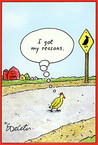 Pictura USA Pictura Chicken : Reasons For Crossing Road Funny Eric Decetis Birthday Card