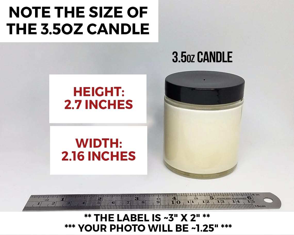 3.5oz./9oz. Custom Song Couples Candle | Personalized Photo Candle, Music Candle