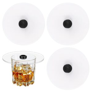 smoke infuser lids 3 pack of cocktail drinks smoking covers portable smoke infuser accessories for wine cups goblet glasses tumblers mugs bowls diameter below 4.7"